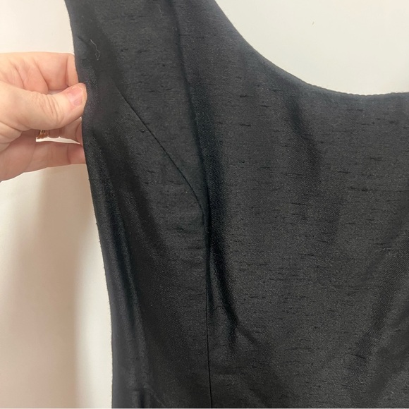 Watters and Watters sleeveless black textured dress Made in the USA size medium - Picture 3 of 10